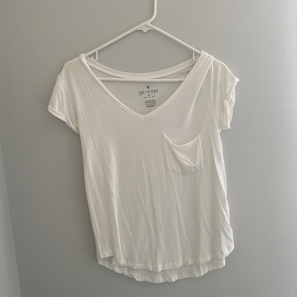 White American Eagle Tee